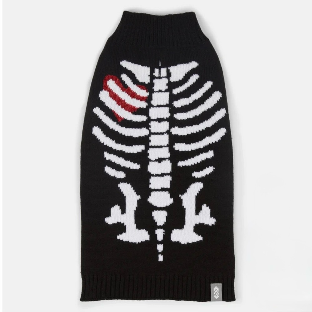 Free Country Set of 2 Doggy Skeleton Sweater Fall Halloween Autumn Holidays -XL